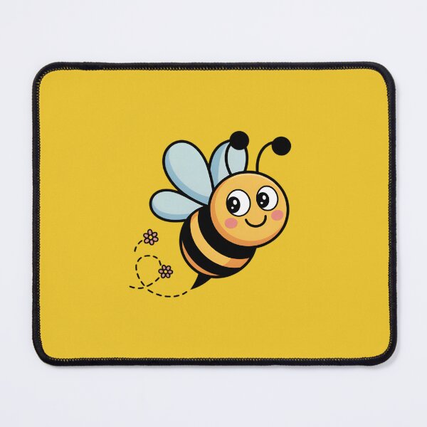 Item preview, Smiling Cartoon Bee with Flowers designed and sold by thBirthday.