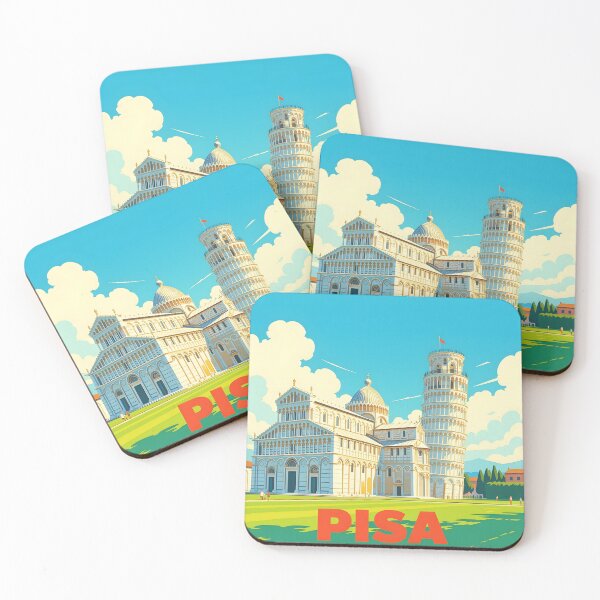 Item preview, Pisa, Tuscany, Italy: Vintage-Style Painterly Travel Poster designed and sold by LSVart.