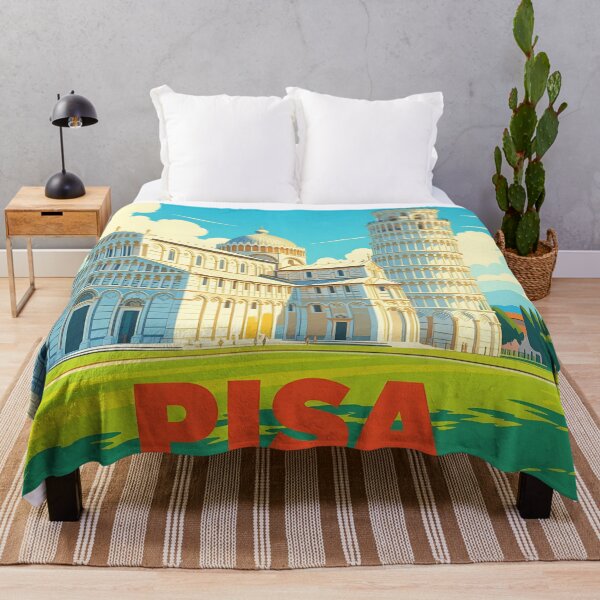 Item preview, Pisa, Tuscany, Italy: Vintage-Style Painterly Travel Poster designed and sold by LSVart.