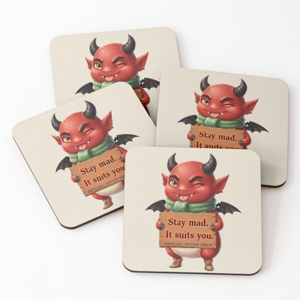 Item preview, Emotional Support Demon - Beige - Funny Animals Gift ideas designed and sold by InkyGenies.