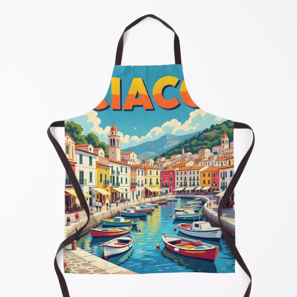 Item preview, Sciacca, Sicily, Italy: Vintage-Style Painterly Travel Poster designed and sold by LSVart.