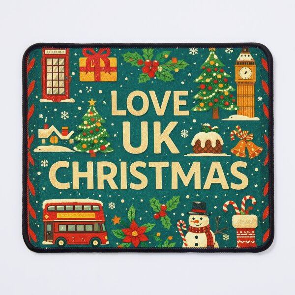 Item preview, Love UK Christmas – Festive British Folk Illustration designed and sold by Okmanoo.
