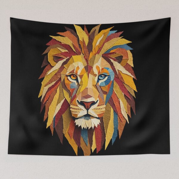 Item preview, Silent Authority – Textured Abstract Lion Artwork designed and sold by doodledat.