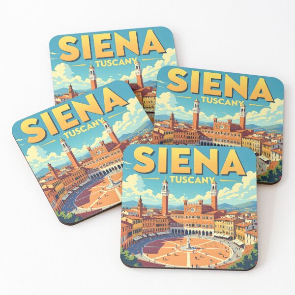 Item preview, Siena, Tuscany, Italy: Vintage-Style Painterly Travel Poster designed and sold by LSVart.