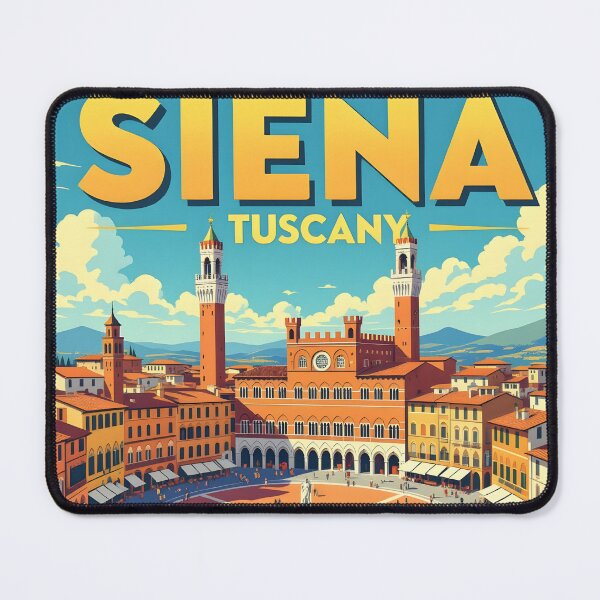 Item preview, Siena, Tuscany, Italy: Vintage-Style Painterly Travel Poster designed and sold by LSVart.