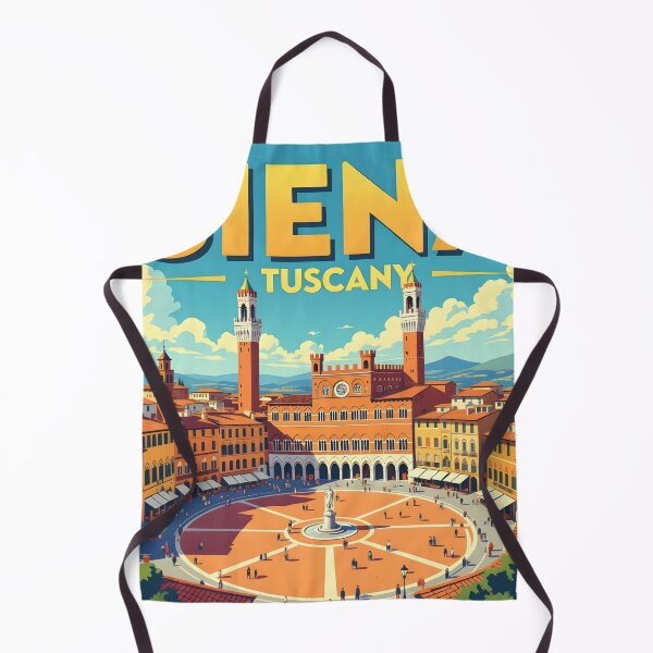Item preview, Siena, Tuscany, Italy: Vintage-Style Painterly Travel Poster designed and sold by LSVart.