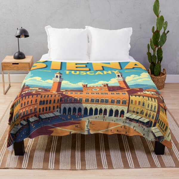 Item preview, Siena, Tuscany, Italy: Vintage-Style Painterly Travel Poster designed and sold by LSVart.