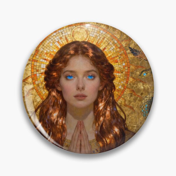 Item preview, Golden Serenity beautiful Art Nouveau Gustav Klimt stylish art designed and sold by Vintage Designs +.