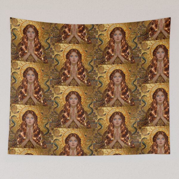 Item preview, Golden Serenity beautiful Art Nouveau Gustav Klimt stylish art designed and sold by Vintage Designs +.