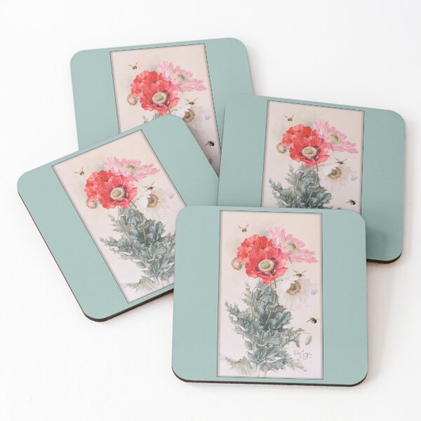 Item preview, Paul de Longpre: Poppies and Bees designed and sold by Tridentulus.