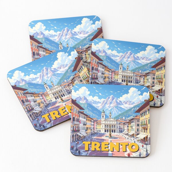 Item preview, Trento, Trentino-Alto Adige, Italy: Vintage-Style Painterly Travel Poster designed and sold by LSVart.