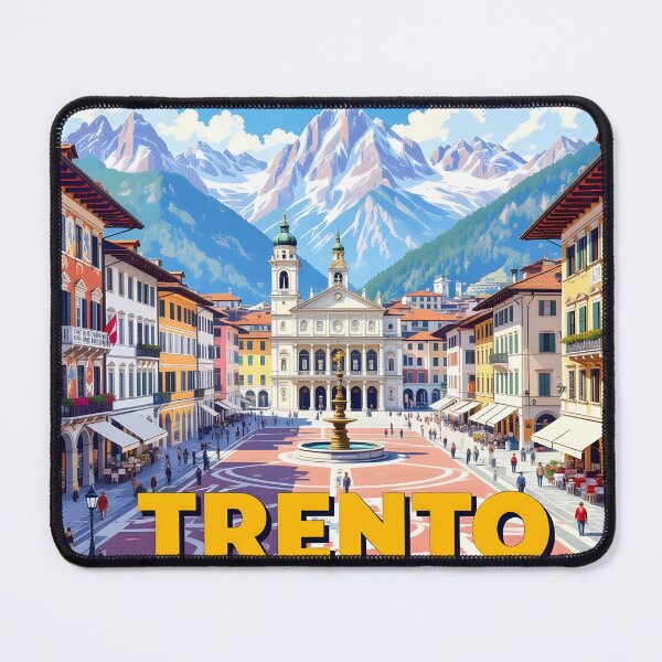 Item preview, Trento, Trentino-Alto Adige, Italy: Vintage-Style Painterly Travel Poster designed and sold by LSVart.