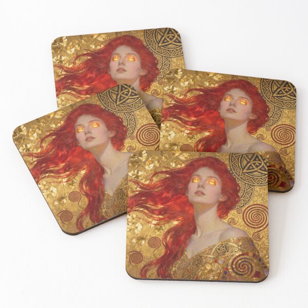 Item preview, Golden Goddess beautiful Art Nouveau Gustav Klimt stylish art designed and sold by Vintage Designs +.