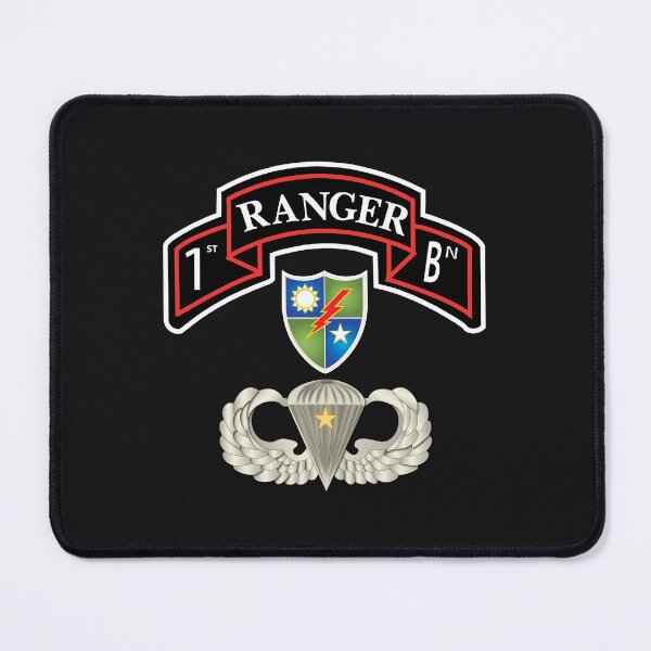 Item preview, Army - 1st Rgr Bn with DUI - Basic Airborne w Combat Jump Star X 300 designed and sold by Military Insignia Products.