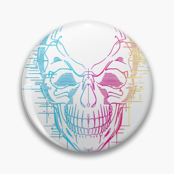 Item preview, Neon Glitch Skull designed and sold by TheExpresso.