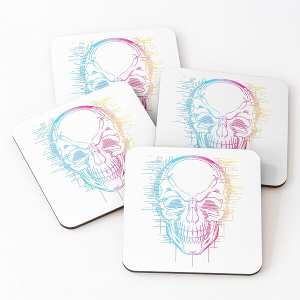 Item preview, Neon Glitch Skull designed and sold by TheExpresso.
