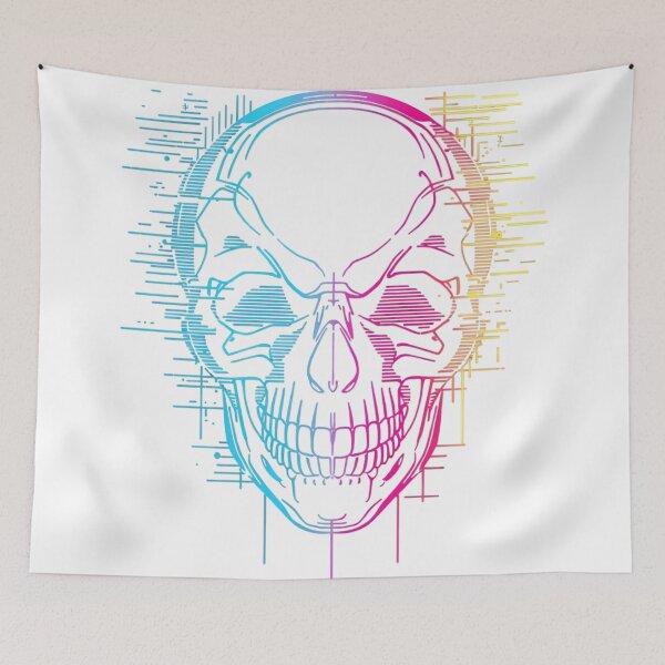 Item preview, Neon Glitch Skull designed and sold by TheExpresso.