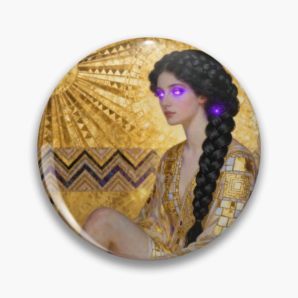 Item preview, Opulence Violet Gaze beautiful Art Nouveau Gustav Klimt stylish art designed and sold by Vintage Designs +.