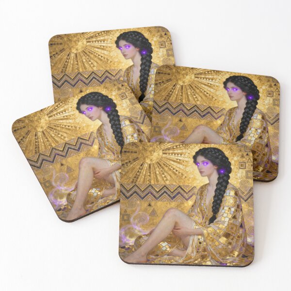 Item preview, Opulence Violet Gaze beautiful Art Nouveau Gustav Klimt stylish art designed and sold by Vintage Designs +.