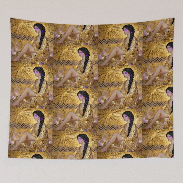 Item preview, Opulence Violet Gaze beautiful Art Nouveau Gustav Klimt stylish art designed and sold by Vintage Designs +.