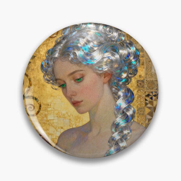 Item preview, Mercury Woman Reading beautiful Art Nouveau Gustav Klimt stylish art designed and sold by Vintage Designs +.