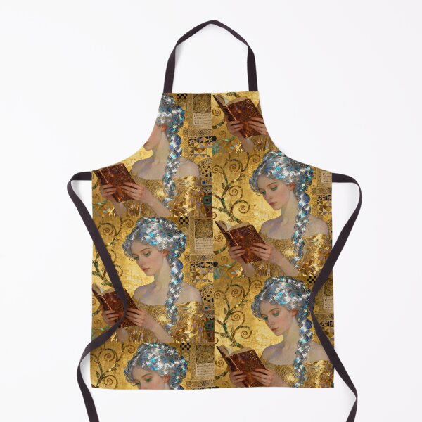 Item preview, Mercury Woman Reading beautiful Art Nouveau Gustav Klimt stylish art designed and sold by Vintage Designs +.