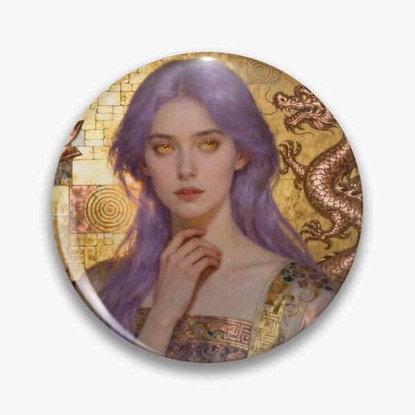 Item preview, Lavender Dragon beautiful Art Nouveau Gustav Klimt stylish art designed and sold by Vintage Designs +.