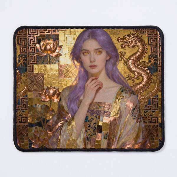 Item preview, Lavender Dragon beautiful Art Nouveau Gustav Klimt stylish art designed and sold by Vintage Designs +.