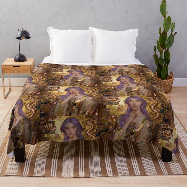 Item preview, Lavender Dragon beautiful Art Nouveau Gustav Klimt stylish art designed and sold by Vintage Designs +.