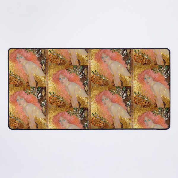 Item preview, Coral Aqua beautiful Art Nouveau Gustav Klimt stylish art designed and sold by Vintage Designs +.