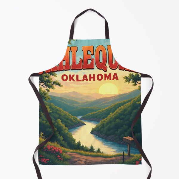 Item preview, Tahlequah, Oklahoma, USA: Vintage-Style Painterly Travel Poster designed and sold by LSVart.