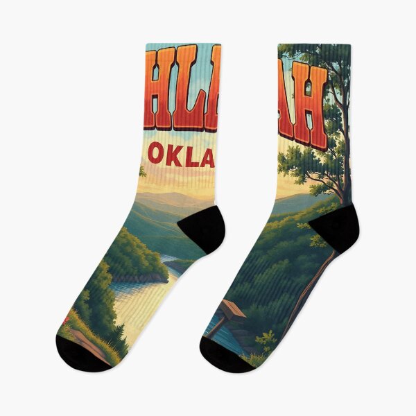 Item preview, Tahlequah, Oklahoma, USA: Vintage-Style Painterly Travel Poster designed and sold by LSVart.