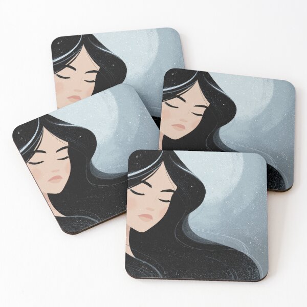 Item preview, Woman with long black hair in winter designed and sold by anytka.