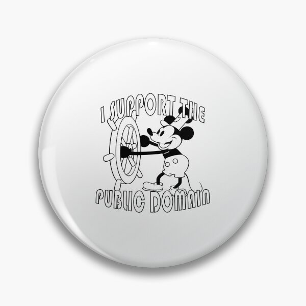 Item preview, I Support The Public Domain - Steamboat Willie designed and sold by PublicDomainSM.