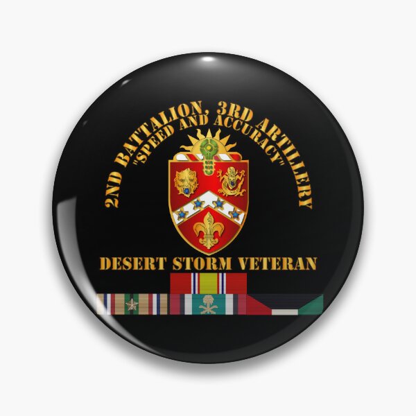 Artikelvorschau, Armee – 2. Bataillon, 3. Artillerie – Veteran des Golfkriegs entworfen und verkauft von Military Insignia Products.