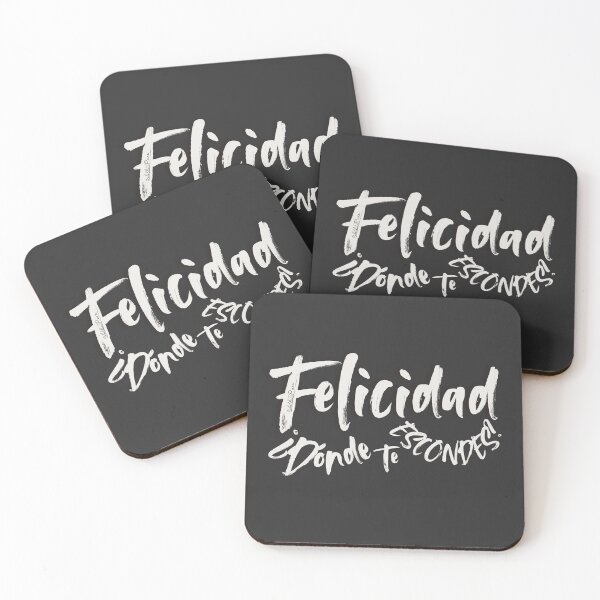 Item preview, Song lyrics/Spanish phrase: Happiness: Where are you hiding? (White) designed and sold by Rebeldía Pura.
