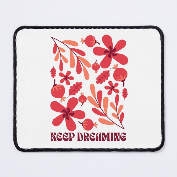 Item preview, Retro Folk Art Floral Quote - Keep Dreaming designed and sold by AnAzArt.