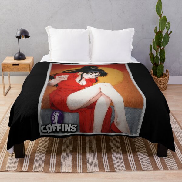 Item preview, Vintage Martial Arts Anime Girl Red Dress Illustration designed and sold by CoffinsArt.
