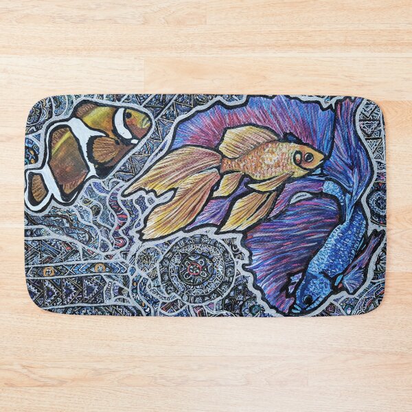 Item preview, Golden Fish, Halfmoon Betta Fish, Clownfish designed and sold by nastiaart.