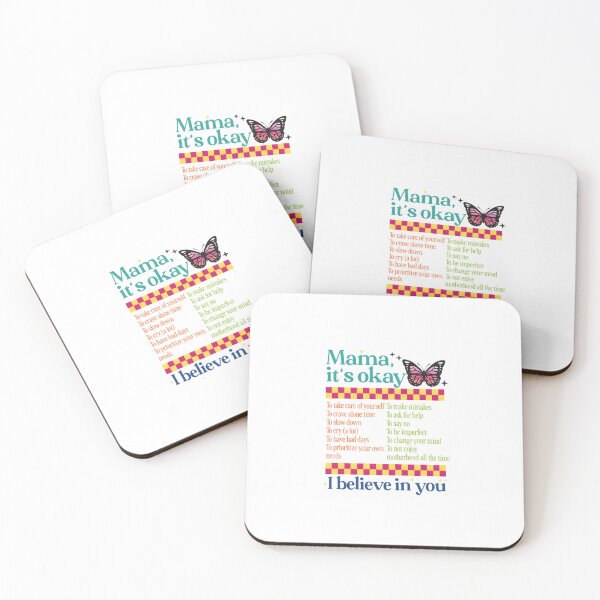 Item preview, Mama It’s Okay: Retro Self-Care Checklist | Supportive Motherhood Quote Design designed and sold by Colorful-Garden.