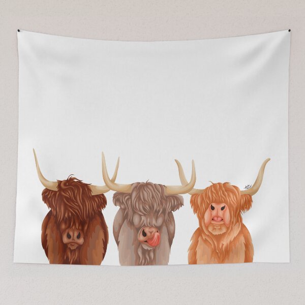 Item preview, Highland Cows designed and sold by smoothfoxill.