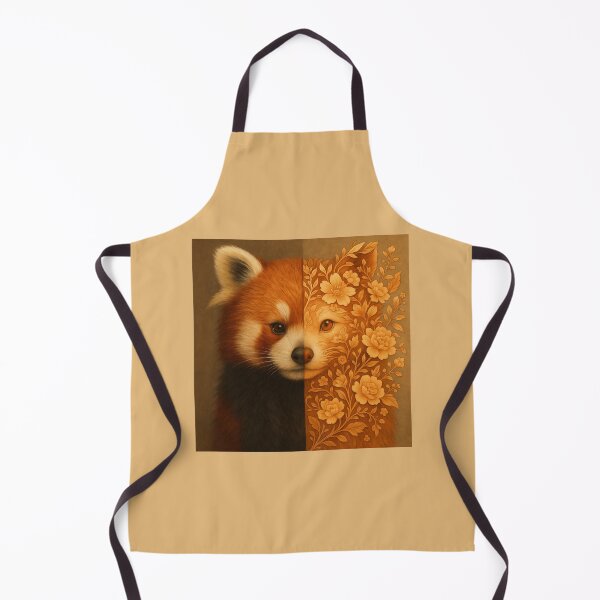 Item preview, Red Panda – Dual Essence Floral Spirit Transformation Wildlife Art designed and sold by GeoWild Designs.