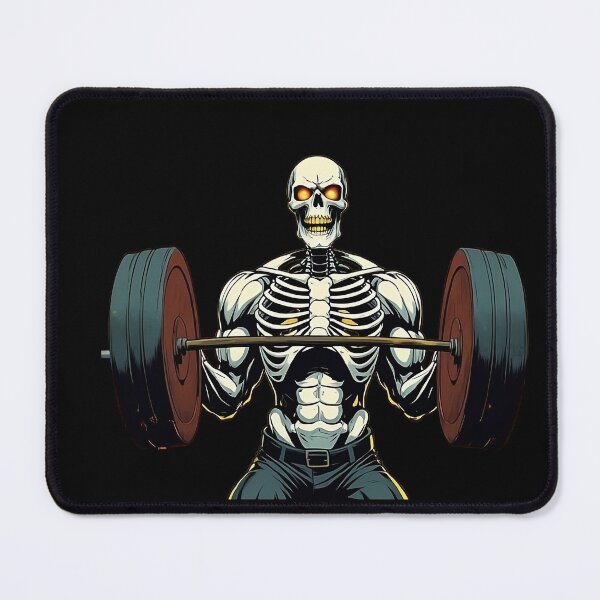 Item preview, No Excuses HD Sticker – Hardcore Skeleton Weightlifting New Year Gym Motivation designed and sold by MillionaireGenZ ⭐⭐⭐⭐⭐ (5.0).