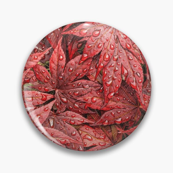 Item preview, Red Japanese Maple Leaves Hand Drawn Illustration designed and sold by Bure-NS.