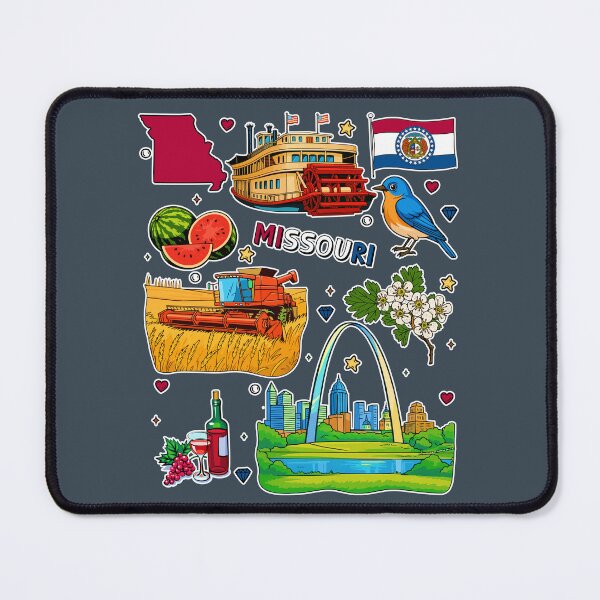 Item preview, Missouri Pride, Iconic State Landmarks & Symbols Sticker Collage designed and sold by mashmosh.