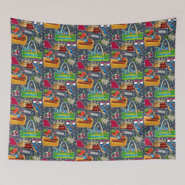 Item preview, Missouri Pride, Iconic State Landmarks & Symbols Sticker Collage designed and sold by mashmosh.