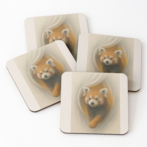 Item preview, Red Panda – Dimensional Fold Geometric Spirit Paw Wildlife Art designed and sold by GeoWild Designs.