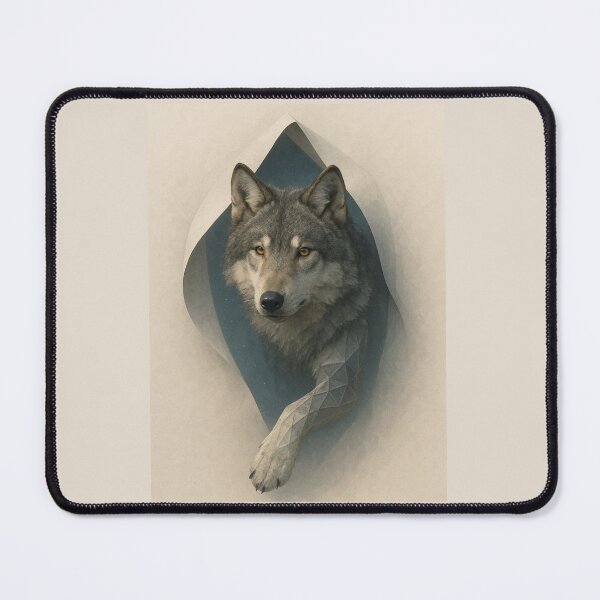Item preview, Wolf – Dimensional Fold Realism Meets Geometric Spirit Wildlife Art designed and sold by GeoWild Designs.