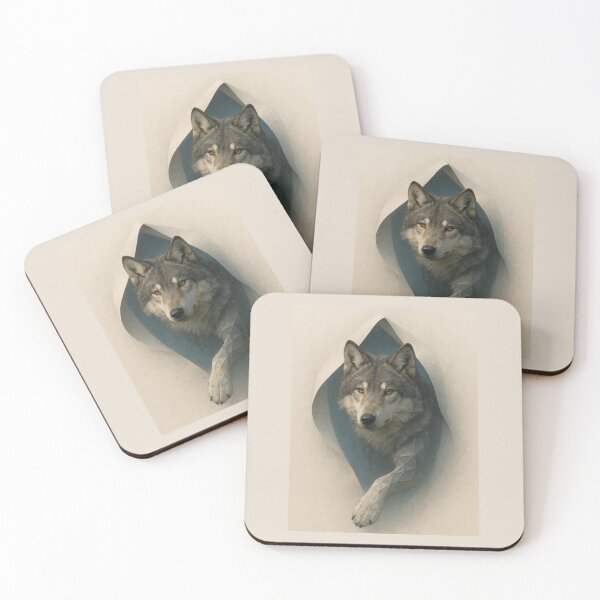 Item preview, Wolf – Dimensional Fold Realism Meets Geometric Spirit Wildlife Art designed and sold by GeoWild Designs.