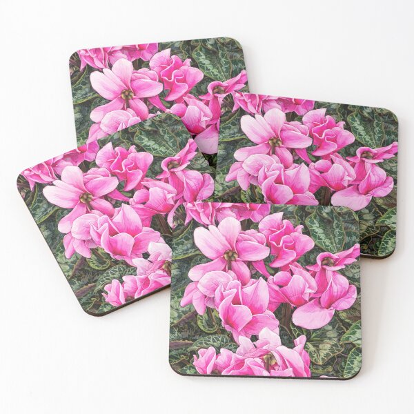Item preview, Pink Cyclamen Flowers Illustration – Hand Drawn Floral Nature Art designed and sold by Bure-NS.